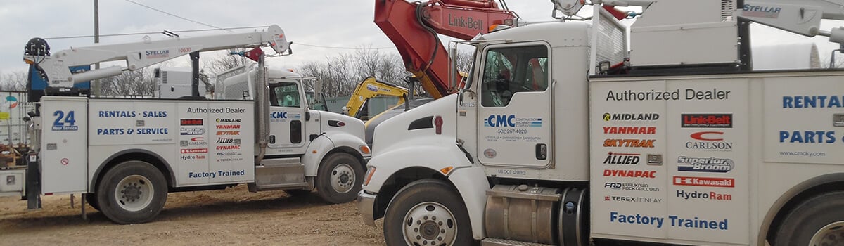 CMC service trucks side by side